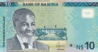 (№2015P-16) Банкнота Намибия 2015 год "10 Namibia Dollars"