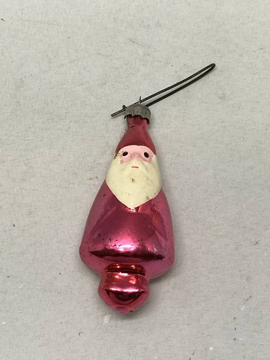 Елочная игрушка дед мороз стекло СССР