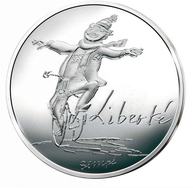 (2014) Монета Франция 2014 год 10 евро &quot;Свобода&quot;  Зимний Серебро Ag 333  Буклет