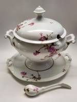 Супница Блюдо и Ложка Россия 19 век Завод братьев Корниловых