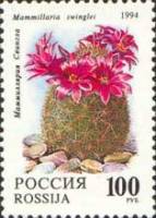 1994-006 Марка Россия Маммилярия Свингла  Комнатные растения. Кактусы III O