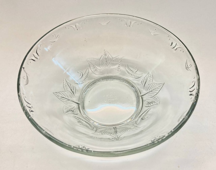 Салатник ботанический узор, стекло, СССР