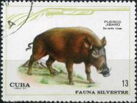 (1970-077) Марка Куба "Кабан"    Лесная фауна II Θ