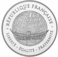 () Монета Франция 2008 год 1 1/2 евро ""   PROOF