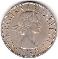 () Монета Великобритания 1966 год 1/2 кроны "Елизавета II"  Медь-Никель  UNC