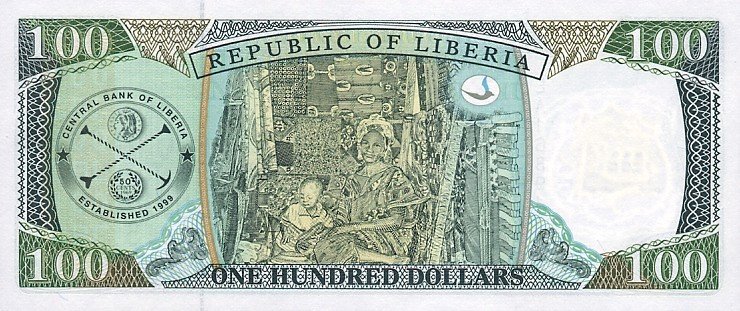 Банкнота Либерия 1999 год 100 долларов Уильям Ричард Толберт   UNC