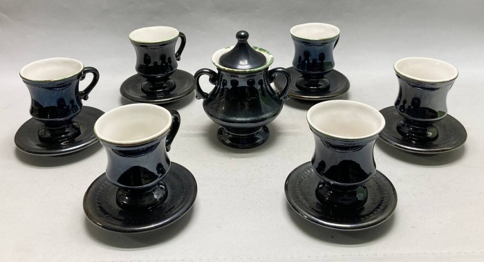 Кофейный сервиз, керамика, 13 предметов