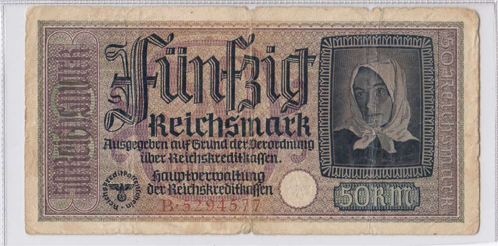 50 рейхмарок 1940-1945 гг Германия