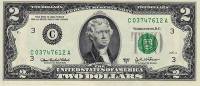 (2003G) Банкнота США 2003 год 2 доллара "Томас Джефферсон"   UNC