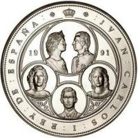 () Монета Испания 1991 год 10000  ""   Биметалл (Серебро - Ниобиум)  UNC