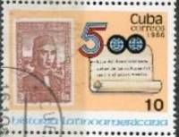 (1986-075) Марка Куба "Марка Испании 524"    История Латинской Америки III Θ