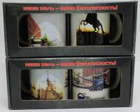 Наборы кружек "НПО спецматериалов", керамика, 2 шт., 320 мл., Россия (сост. на фото)