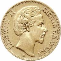 () Монета Германия (Империя) 1872 год 10  ""   Биметалл (Платина - Золото)  UNC