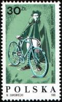 (1986-064) Марка Польша "К. Косецка 1875"    100 лет Варшавскому клубу велосипедистов II Θ