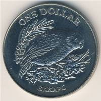 (№1986km57) Монета Новая Зеландия 1986 год 1 Dollar (Какапо Птица)