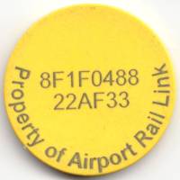 2010 Жетон метро (скоростной трамвай) Тайланд Бангкок  Жёлтый пластик  UNC