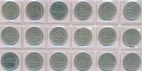 (1961-1991, 20 копеек, 18 монет) Набор монет СССР "61, 62, 77-90, 91л, 91м"   XF