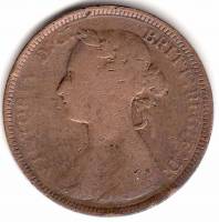() Монета Великобритания 1900 год 1/2 пенни "Королева Виктория"  Медь  VF