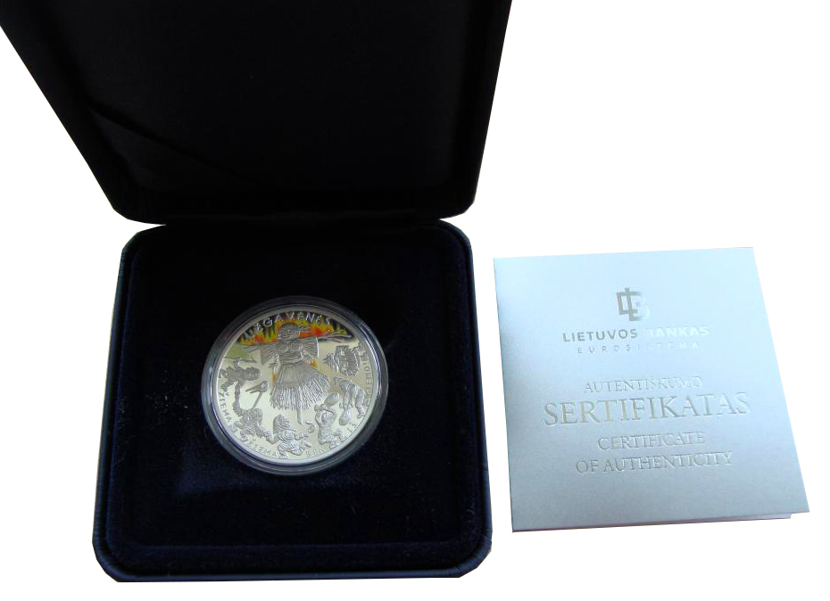 (2019) Монета Литва 2019 год 5 евро &quot;Масленица&quot; Цветная  PROOF в коробке