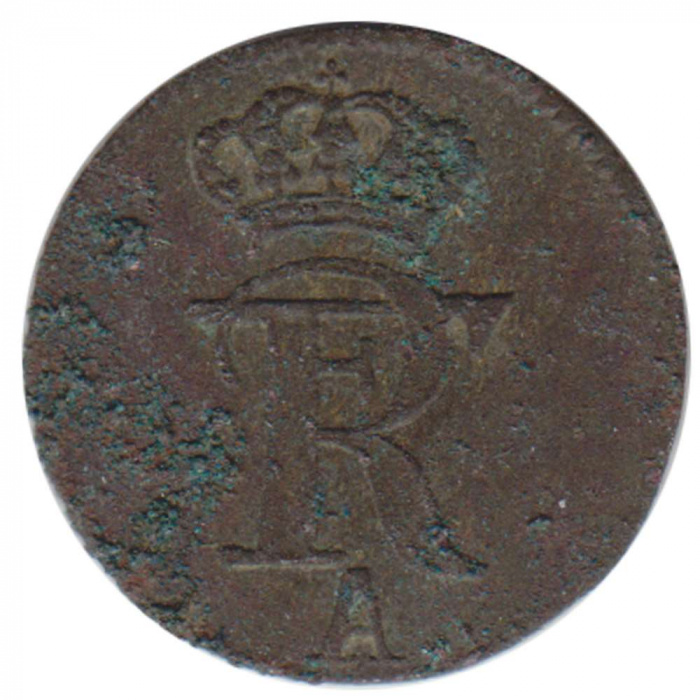 Монета Пруссия 1776 год 1 солид (биллон), VF