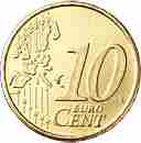 (2007) Монета Австрия 2007 год 10 центов  1. Старая карта ЕС Северное золото  UNC