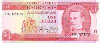(№1973P-29a) Банкнота Барбадос 1973 год "1 Dollar"