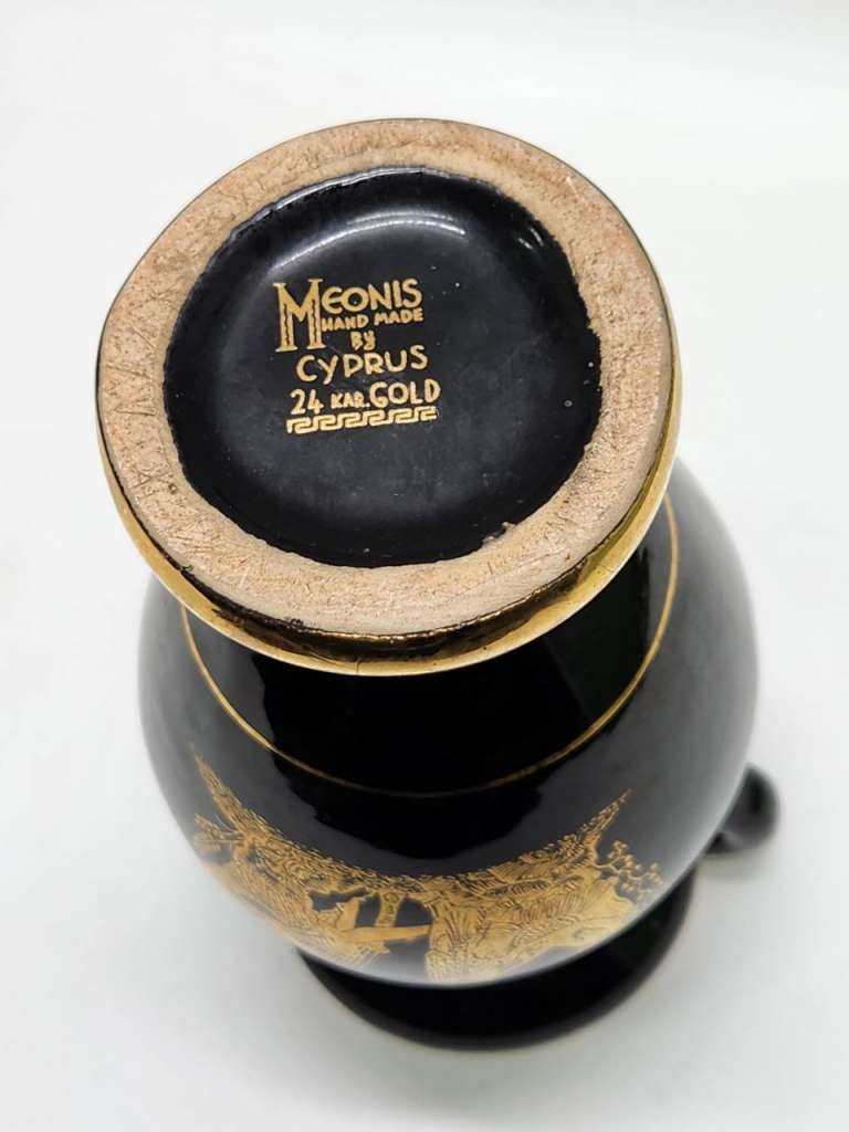 Ваза керамическая Кипр позолота Meonis 24 карата золото
