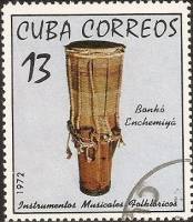 (1972-075) Марка Куба "Бонхо"    Народные музыкальные инструменты III Θ