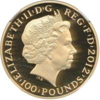 (№2012km1223) Монета Великобритания 2012 год 100 Pounds (Лондон 2012, Марс)