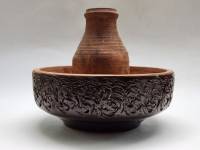 Ваза глиняная и Кашпо большое широкое керамика