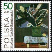 (1989-050) Марка Польша "Стефан Нахт-Самборский"    Цветы: картины в Национальном музее III O