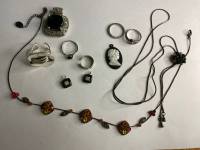 Набор украшений кольцо 5 шт, 4 подвески, цепочка и колье