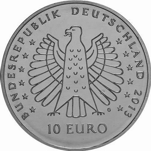 (2013g) Монета Германия (ФРГ) 2013 год 10 евро &quot;Генрих Герц. 125 лет электротоку&quot;  Медь-Никель  PROO