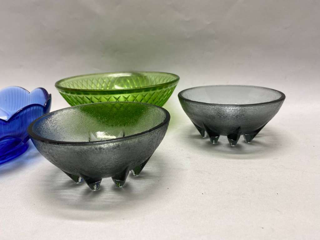 Салатник цветное стекло 4 шт