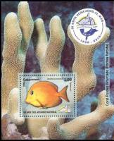 (№273) Блок марок Куба 2010 год "Acanthurus coeruleus всегда синий Тан", Гашеный