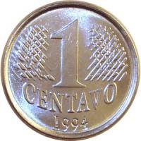 (№1994km631) Монета Бразилия 1994 год 1 Centavo