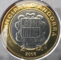 () Монета Андорра 2006 год 2 динера ""  Биметалл  UNC