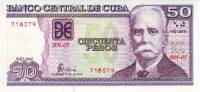 (,) Банкнота Куба 2008 год 50 песо "Каликсто Гарсиа-и-Иньигес"   UNC