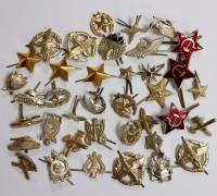 Набор значков знаков (34 шт.) СССР "Кокарды" Усики 