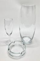 Ваза стекло + бокал + пепельница