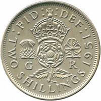 (1951) Монета Великобритания 1951 год 2 шиллинга "Георг VI"  Медь-Никель  UNC
