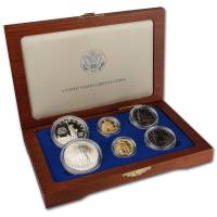 (1986, 6 м., 3 unc + 3 proof) Набор США 1986 год  Статуя Свободы  UNC+PROOF