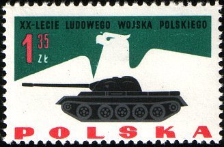 (1963-063) Марка Польша &quot;Солдаты&quot; , II O