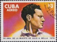 (1979-004) Марка Куба "Хулио А. Мельи"    50 лет со дня смерти Хулио А. Мельи II Θ