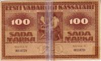 (№1919P-48b) Банкнота Эстония 1919 год "100 Marka"