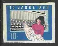 (1964-073) Марка Германия (ГДР) "Ткачиха"    ГДР 15 лет II Θ
