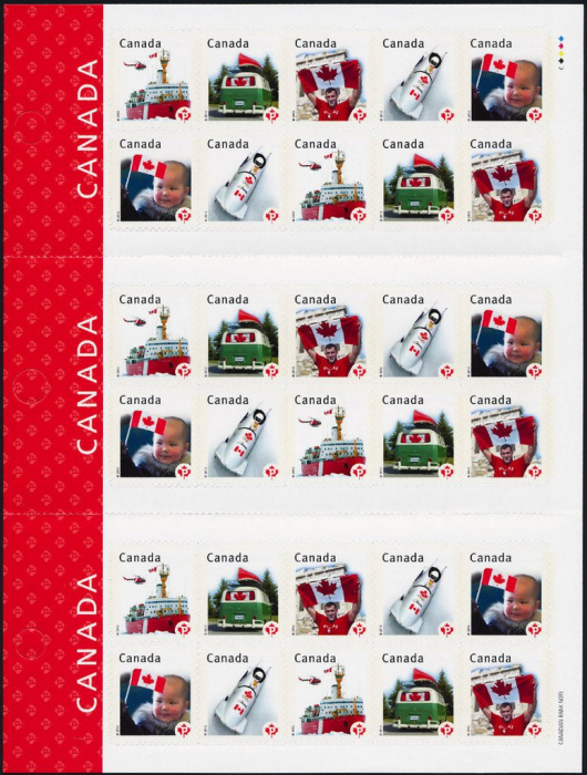Лист марок Канада 2012 год &quot;Канадский Буклет Гордость&quot;, Гашеный