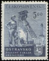 (1951-048) Марка Чехословакия "Шахтер (Синяя)"    День шахтера III Θ
