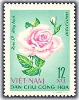 (1968-026) Марка Вьетнам "Белая роза"   Розы II Θ