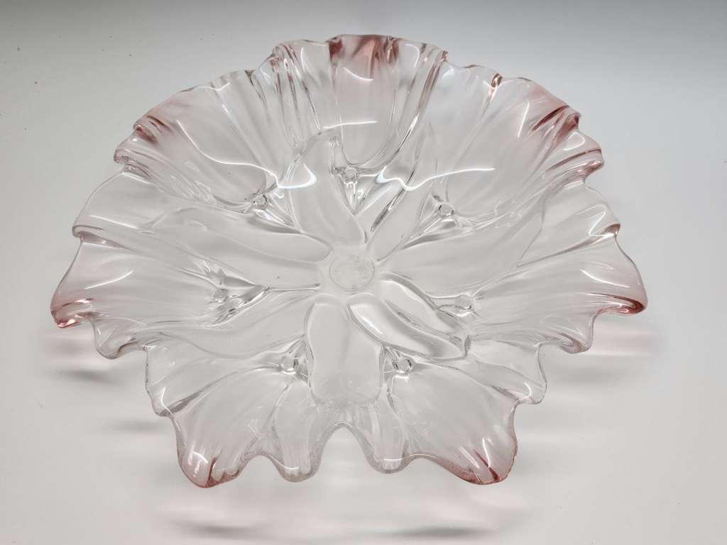 Блюдо и салатник тюльпаны стекло 